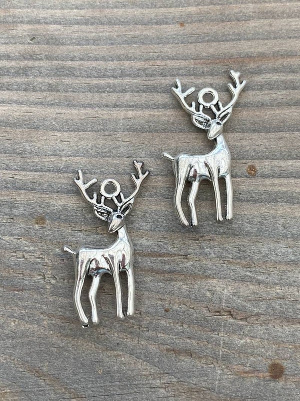 Bedel / hanger hert zilver 