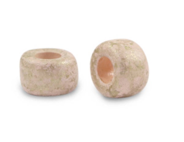 Keramiek kralen DQ Gold spot 9mm Blush Peach