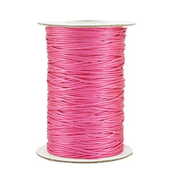 Macramé draad gevlochten 1mm magenta Pink