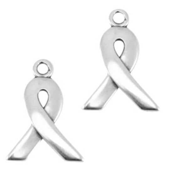 DQ ribbon Antiek zilver 18x23