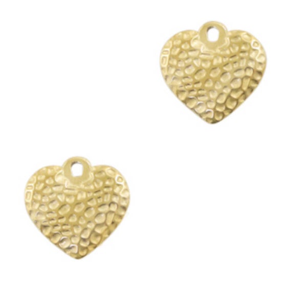 Stainless steel / rvs bedel heart Goud