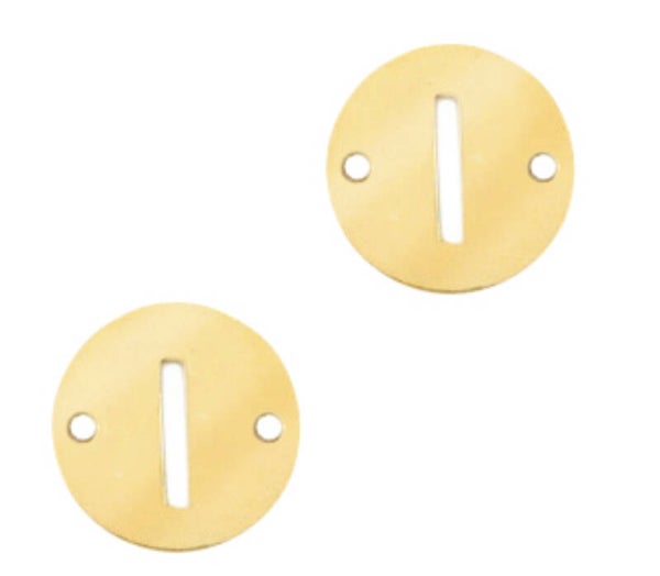 Stainless steel initial coin 10mm I goud