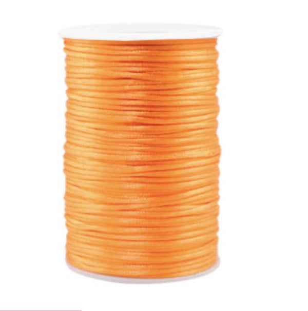 Satijnkoord  2,5mm bright orange