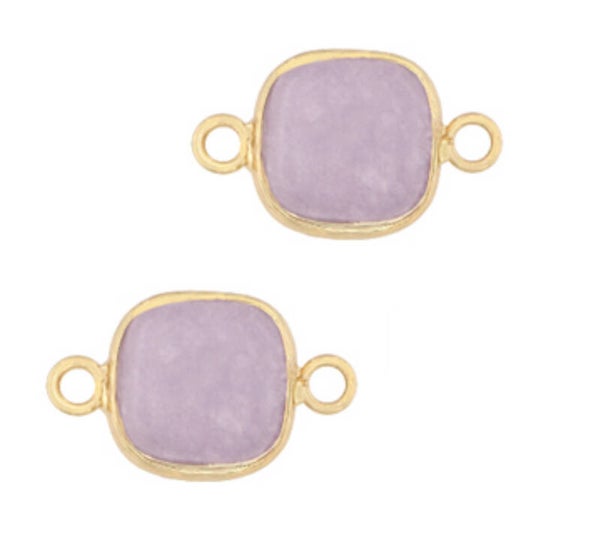 Natuursteen tussenstuk 12x12mm icy lavender purple
