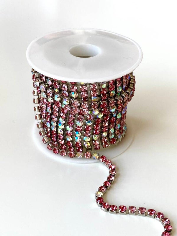 Zirkonia jasseron silver multicolor pink