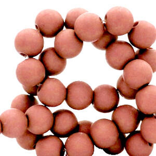 6mm Acrylkralen matt Terracotta Rose