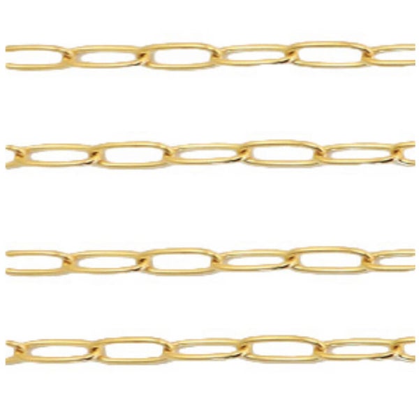 Stainless steel schakel jasseron goud 10x3mm