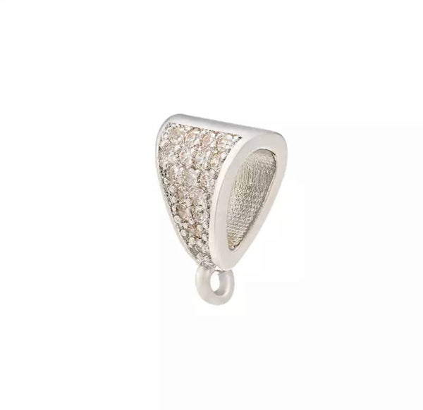 Zirkonia hanger voor ketting zilver