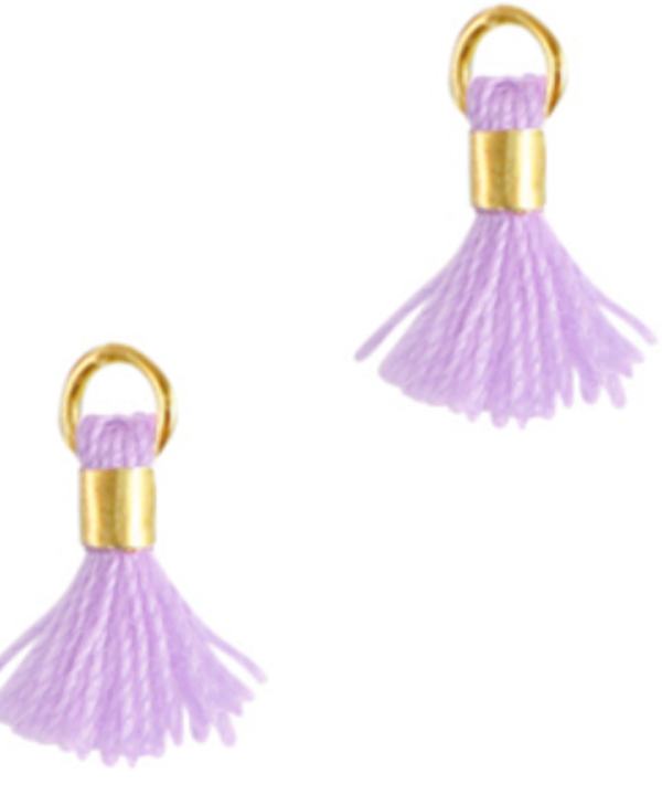 kwastje 0,7 cm heather purple  -Gold