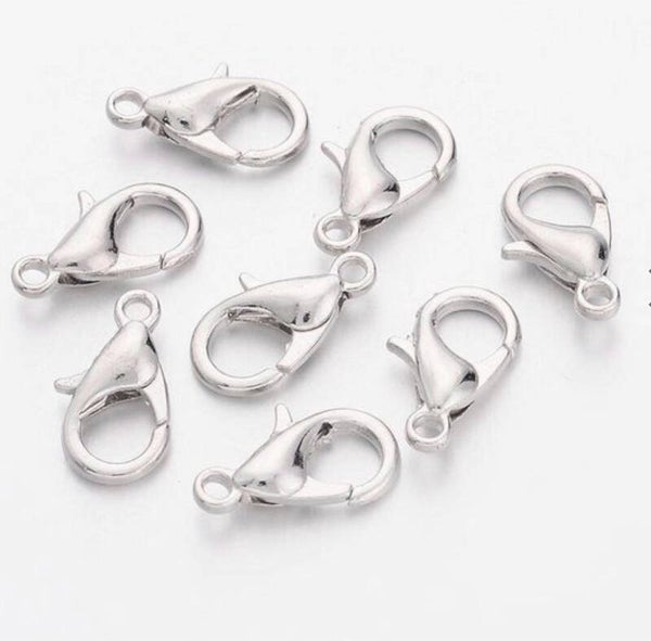 Karabijn sluiting zilver 10 mm nikkelvrij