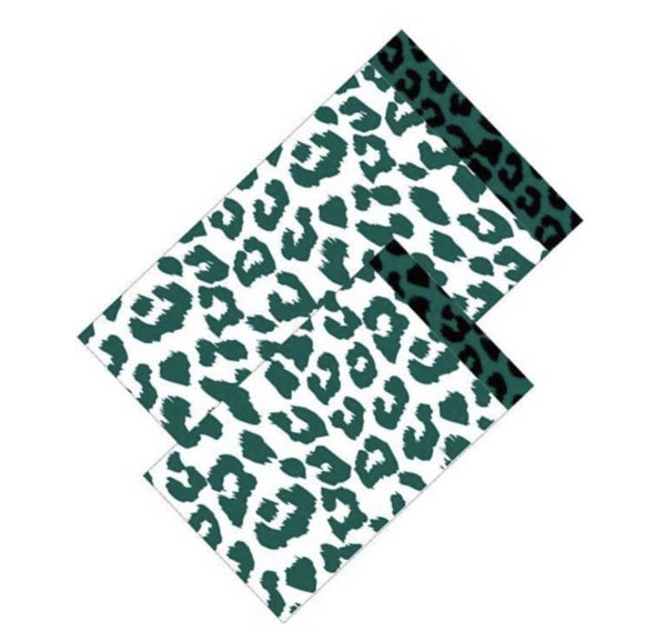Cadeauzakjes Cheeta wild green - White 10 stuks