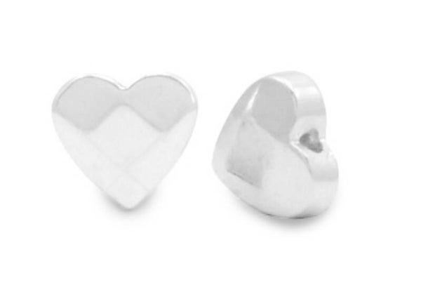 Hematite facet kraal Heart Zilver