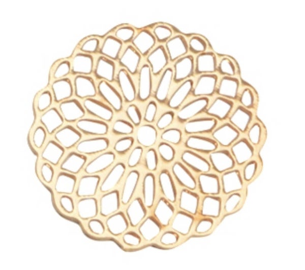 Bohemian tussenstukken rond 15mm Goud