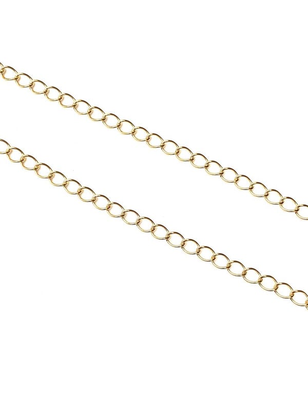 Stainless steel verlengketting rvs goud 50cm