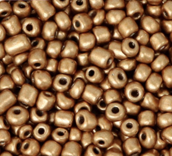 Rocailles 8/0 3mm rosegold metallic 