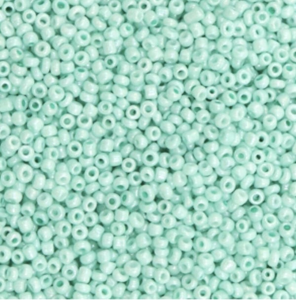 Rocailles 12/0 2mm Turqoise green