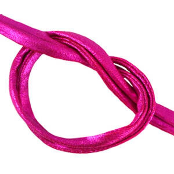 Stitched ibiza lint fuchsia pink metallic