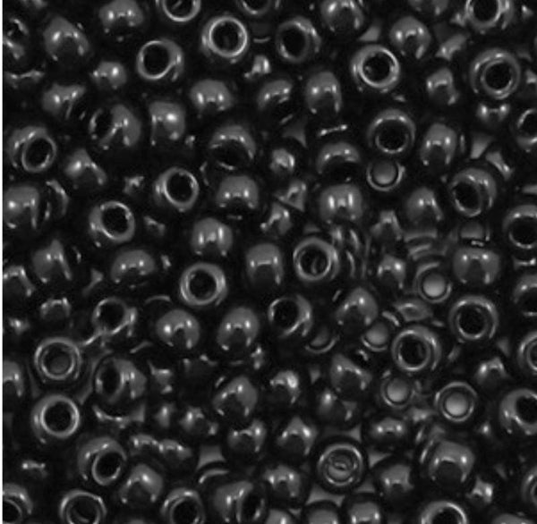 Miyuki rocailles 8/0 3mm Opaque black 8-401