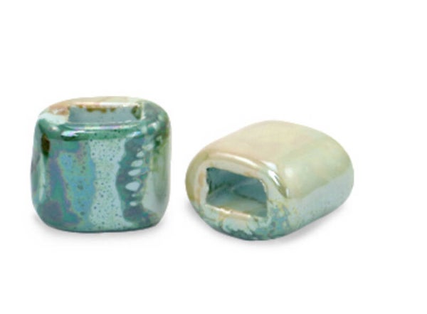 DQ keramiek schuiver 11x12mm. Aqua Haze - Green Almond