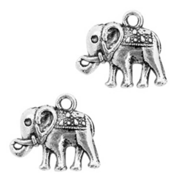 Olifant metaal bedel zilver. Nikkelvrij
