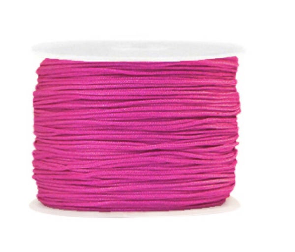 Macramé draad 1mm fuchsia pink