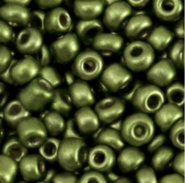 Rocailles Metallic Olive Green 4mm