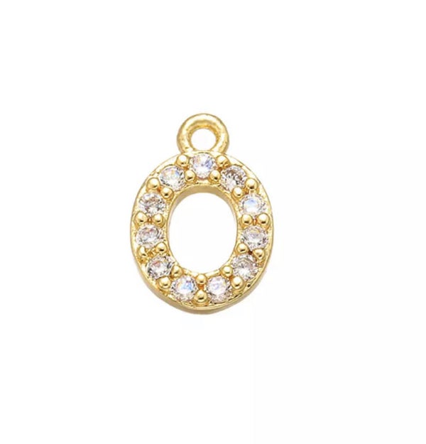 Bedel zirkonia goud letter O