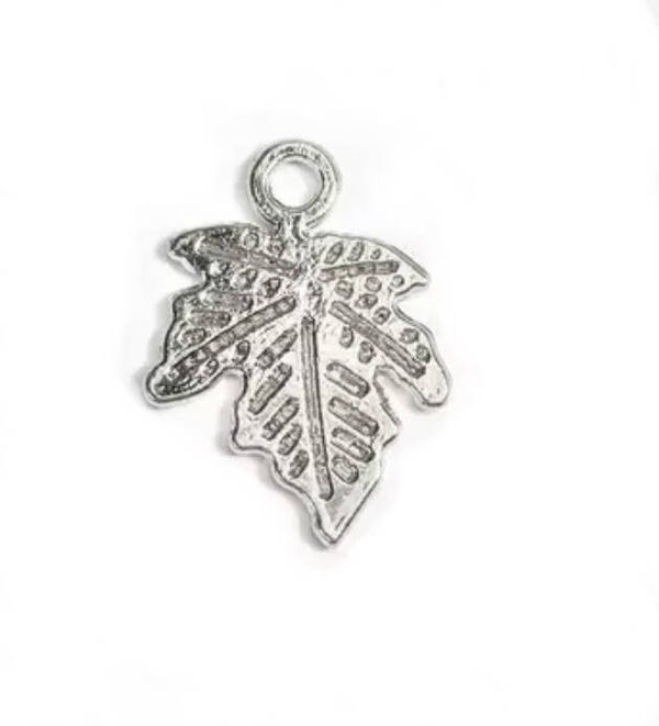 Bedel / hanger blad zilver