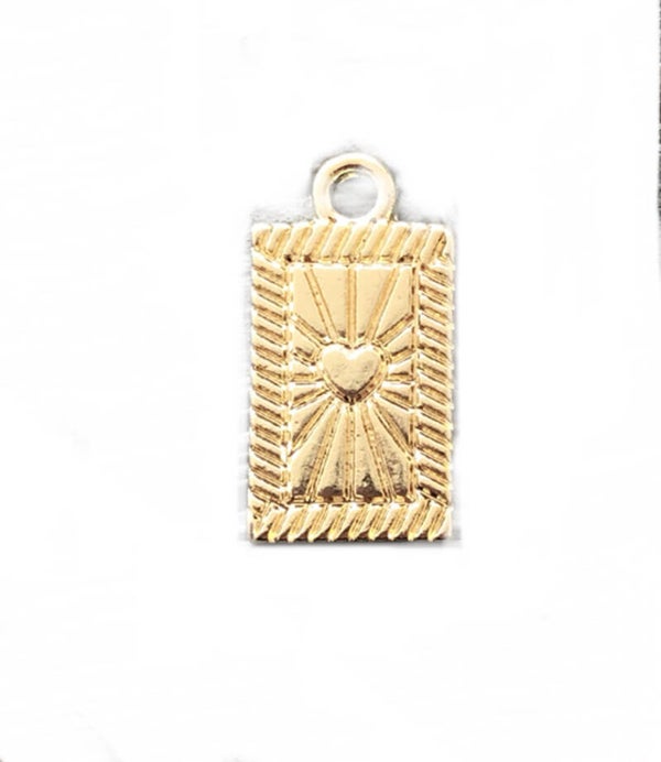 Heart metaal tag goud