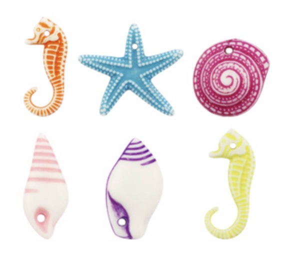 Summer acryl bedels multicolour