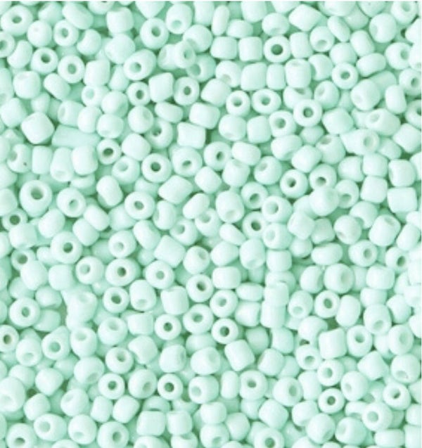 Rocailles 12/0 2mm Aquamarine green