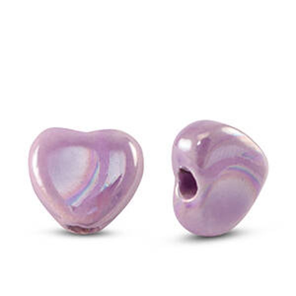 Grieks keramiek DQ hart lavendel purple