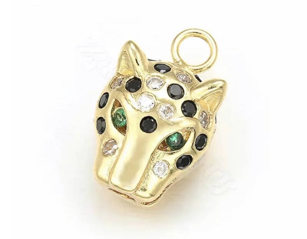 Zirkonia panter kop Goud