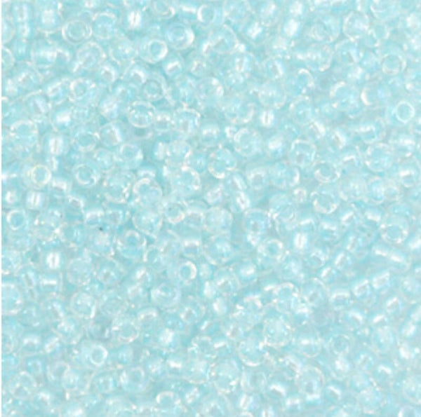 Miyuki 11/0 2mm Fancy lined soft aqua green 11-3638