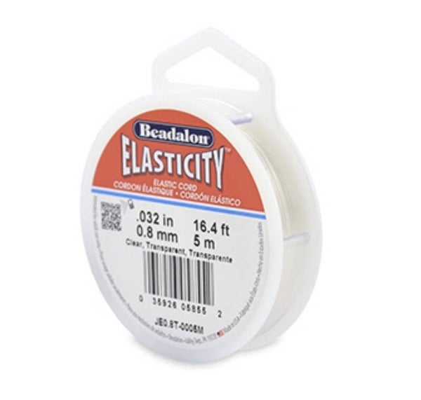 Beadalon elastisch rijgdraad. 0,8mm 5 meter