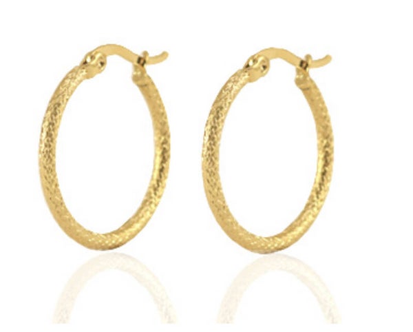 Stainless steel Creolen 25mm gold