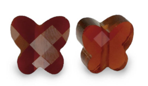Facet kralen butterfly orange topaz