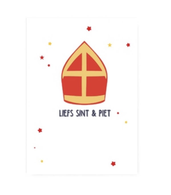 Sieraden kaartje liefs sint en piet
