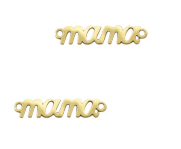 Stainless steel tussenstuk Mama Goud