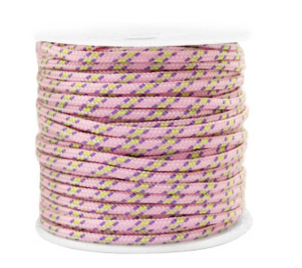 Maritiem koord pink yellow 2mm