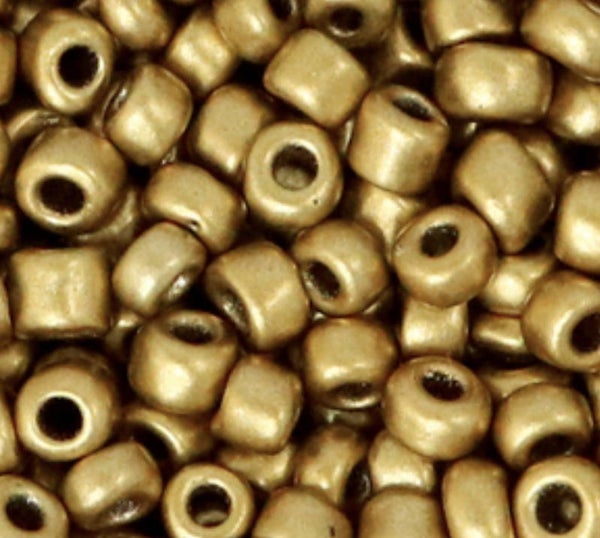 Rocailles 6/0 4mm antique gold metallic