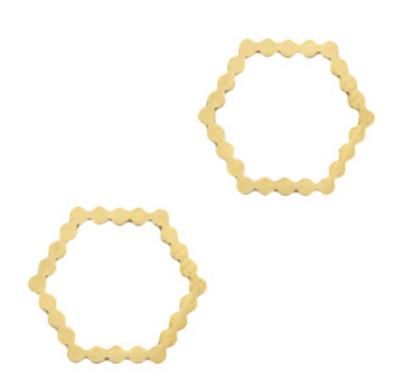 Stainless steel Tussenstuk hexagon Goud