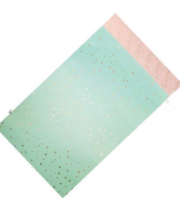 Cadeau zakjes Feathery leaves confetti