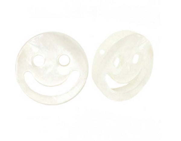 Schelp kralen Smiley white