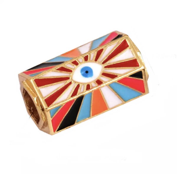 Message Beads Eye multicolor Red