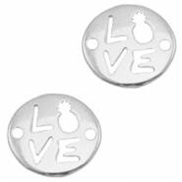 DQ tussenzetsel love (zilver)