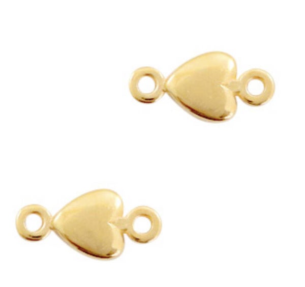 DQ metaal tussenstuk hart goud