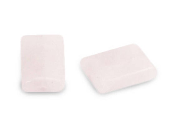Half edelsteen kraal rechthoekig Rose quartz