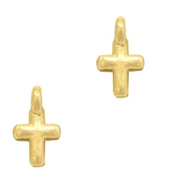 DQ metaal bedel / hanger kruis goud