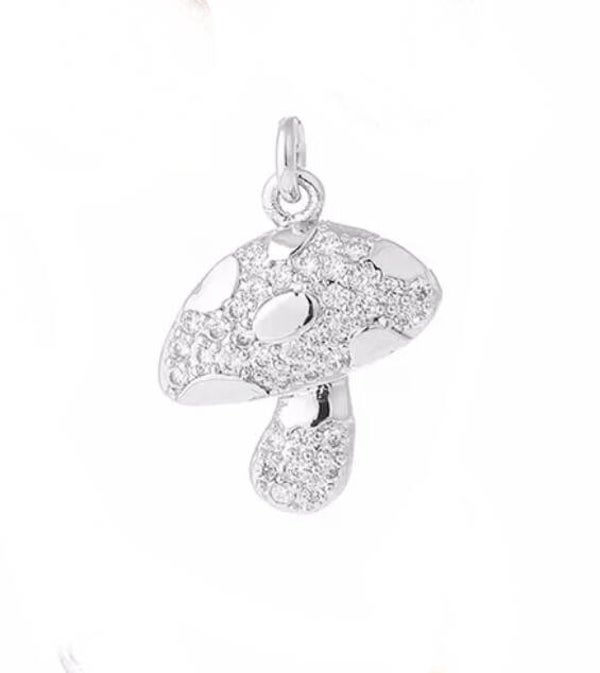 Zirkonia bedel paddestoel Zilver